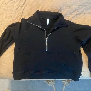 Women's Black Half-Zip Sweatshirt